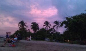 working abroad Costa Rica sunset