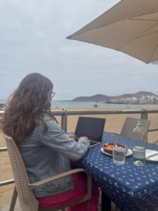 me working in Canteras